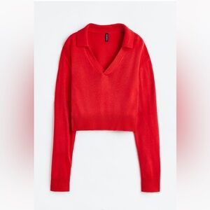 H&M Red Collared Sweater